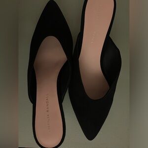Brand new Loeffler Randall suede Juno mule black size 11